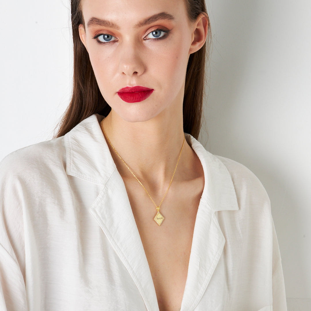 Harfli İsimli Pırlanta Kolye - 925 GÜMÜŞ