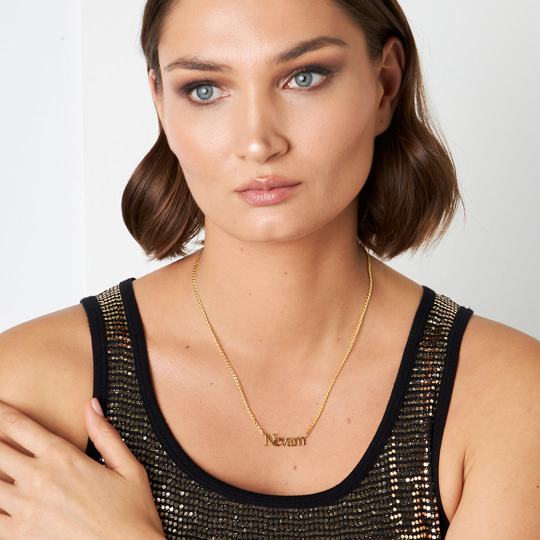 Basit İsim Kolye - 925 GÜMÜŞ