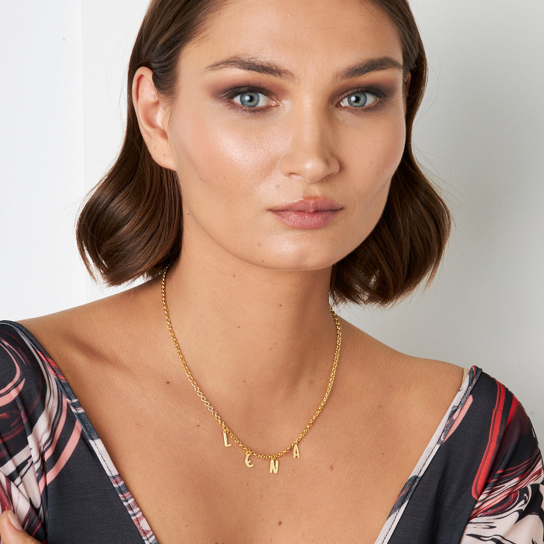 4 Harfli İsimli Kolye - 925 GÜMÜŞ