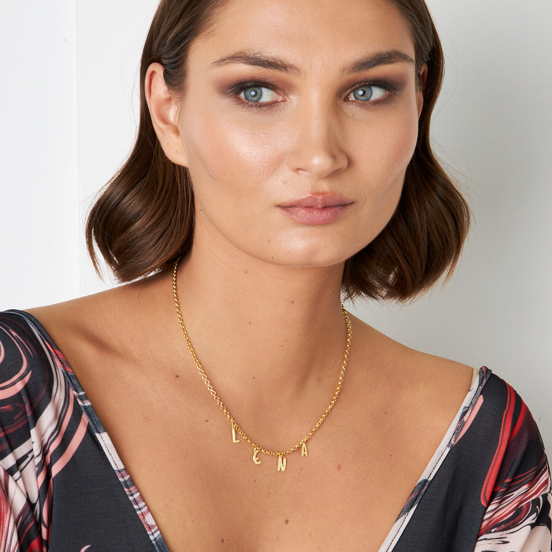 4 Harfli İsimli Kolye - 925 GÜMÜŞ