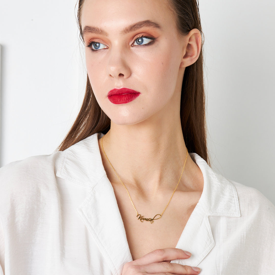 Özel Tasarımlı İsim Kolye - 925 GÜMÜŞ