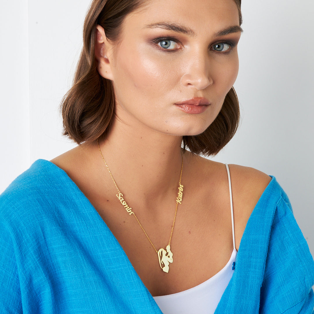 Anne Bebek İsimli Kolye - 925 GÜMÜŞ