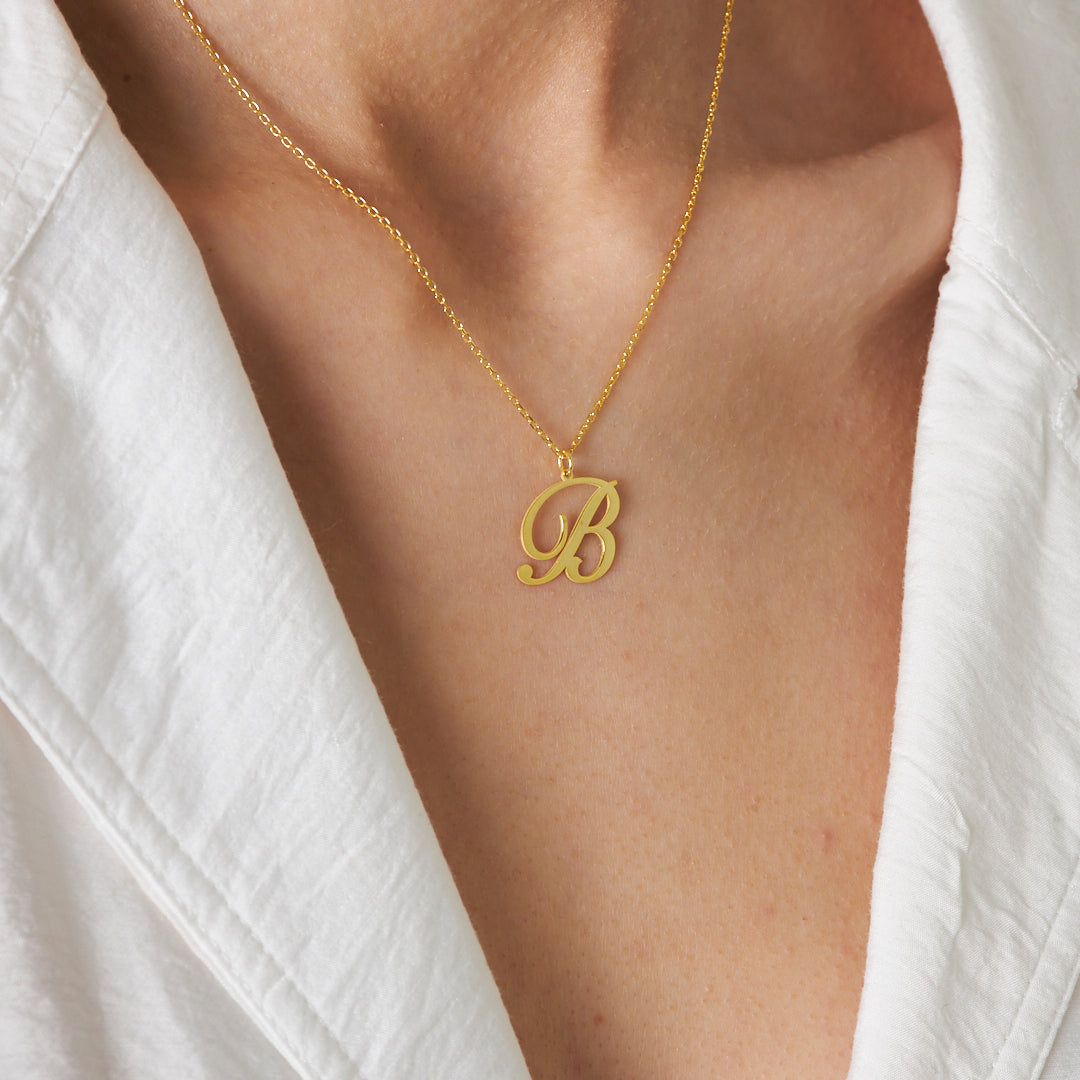 Bükülmüş Harf Kolye - 925 GÜMÜŞ