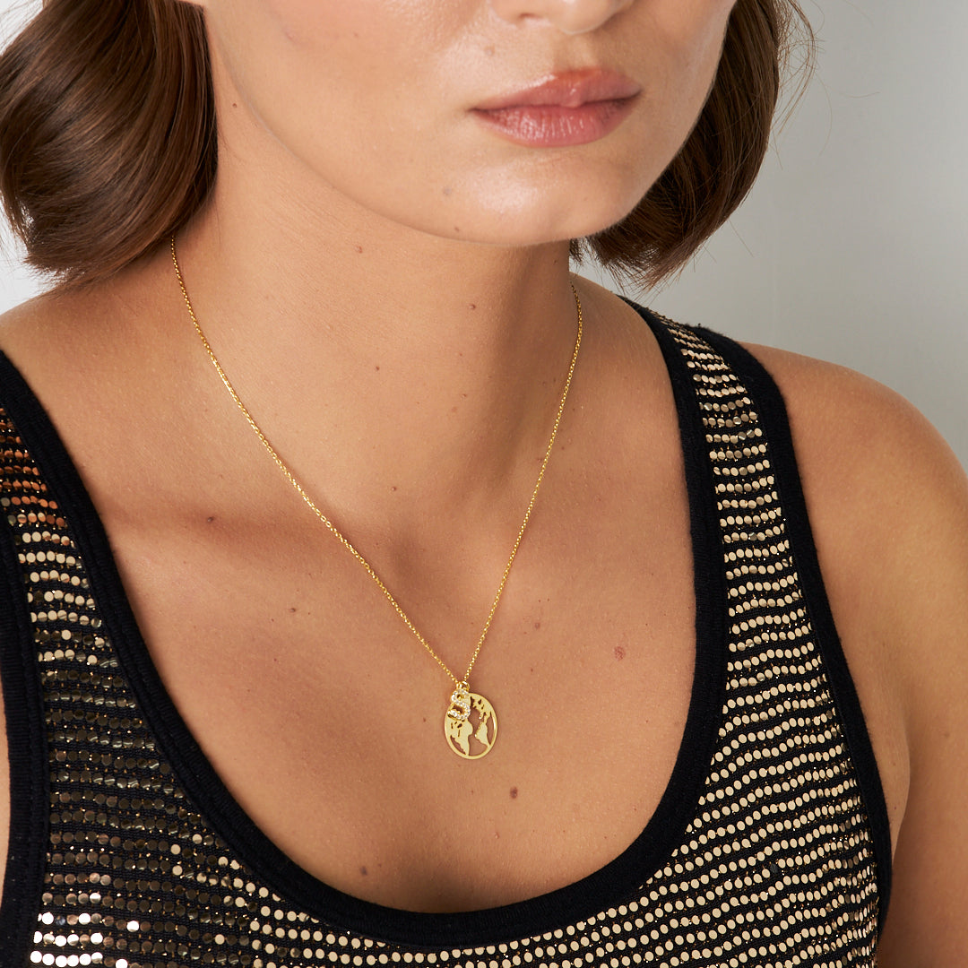 Harfli Dünyam Kolye - 925 GÜMÜŞ