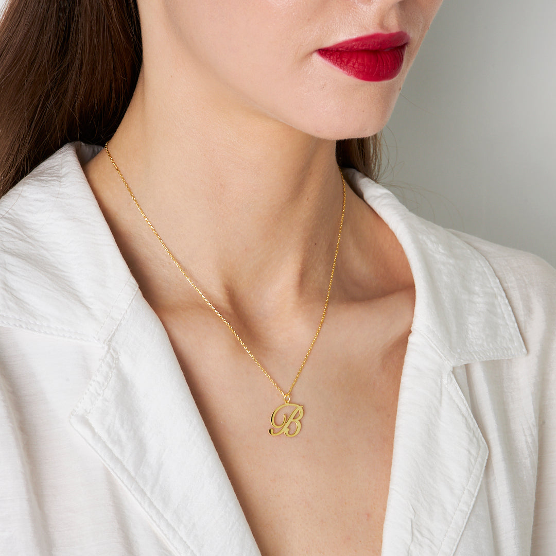 Bükülmüş Harf Kolye - 925 GÜMÜŞ