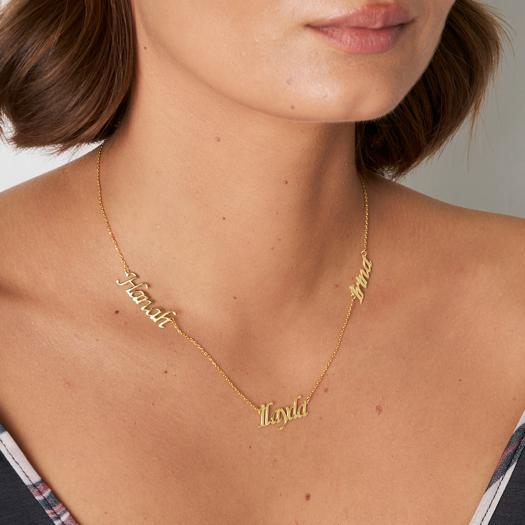 Üç İsimli Kolye - 925 GÜMÜŞ