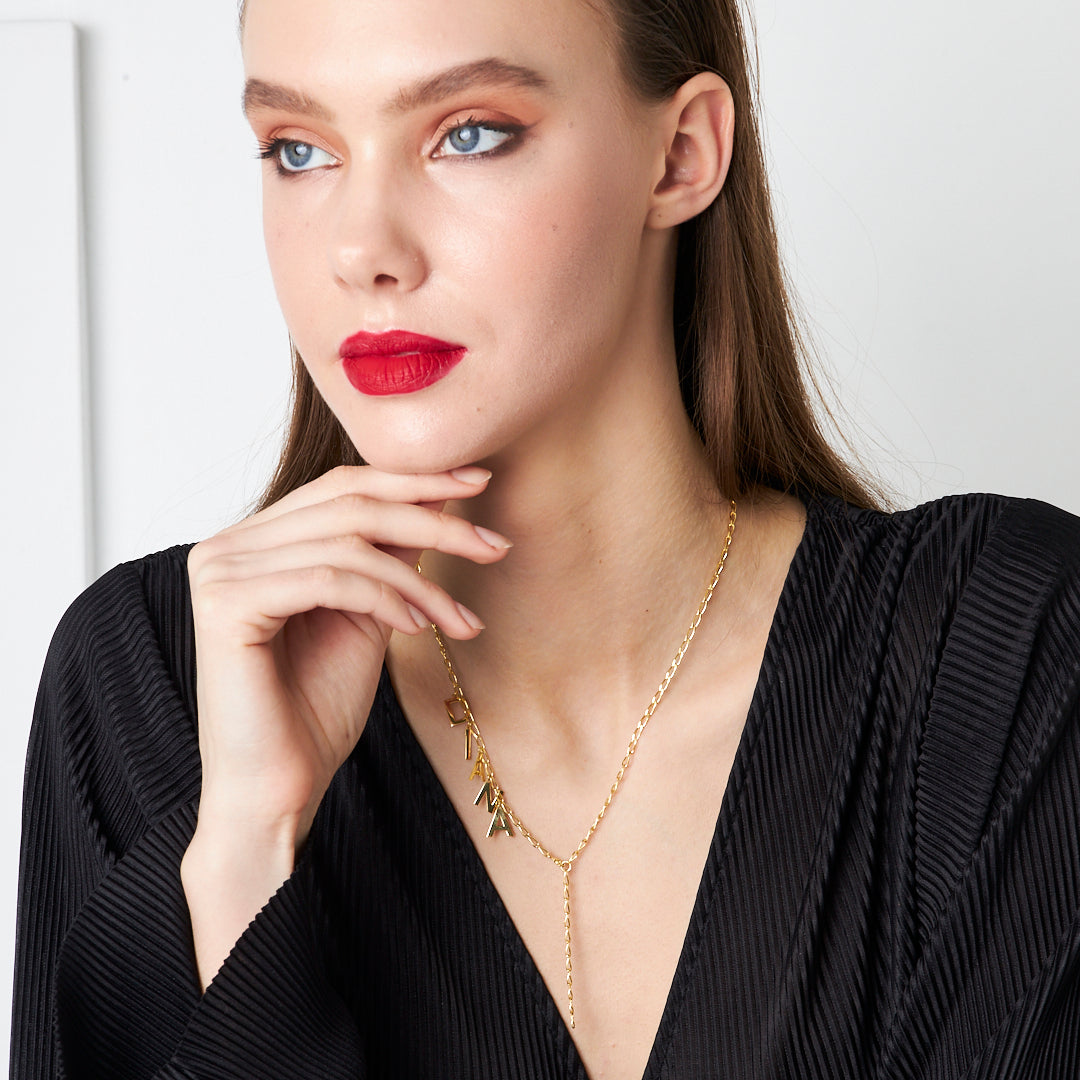 Kilitli İsimli Kolye - 925 GÜMÜŞ