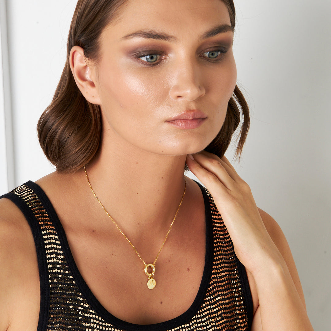 Aşk Düğümü Harfli Plaka Kolye - 925 GÜMÜŞ