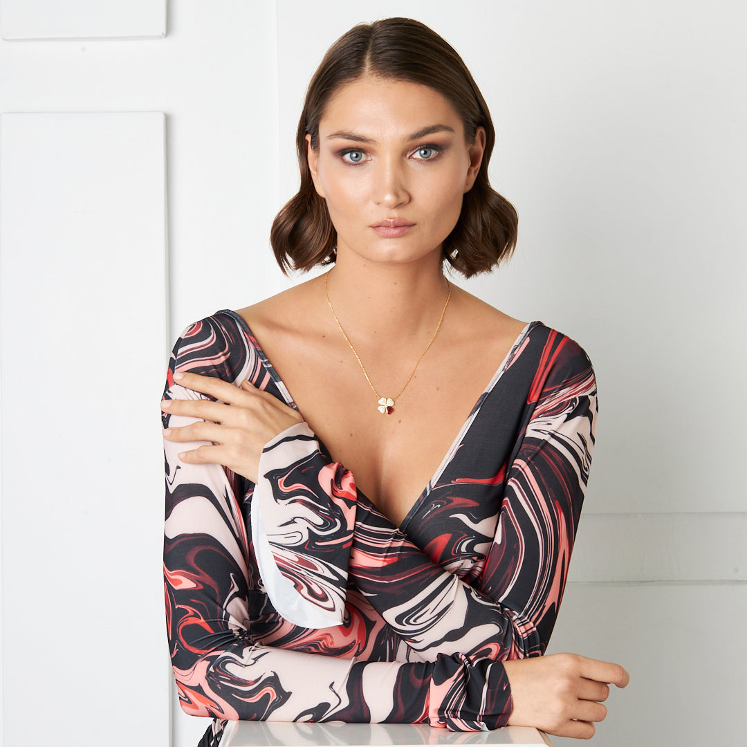 Yonca Kolye - 925 GÜMÜŞ