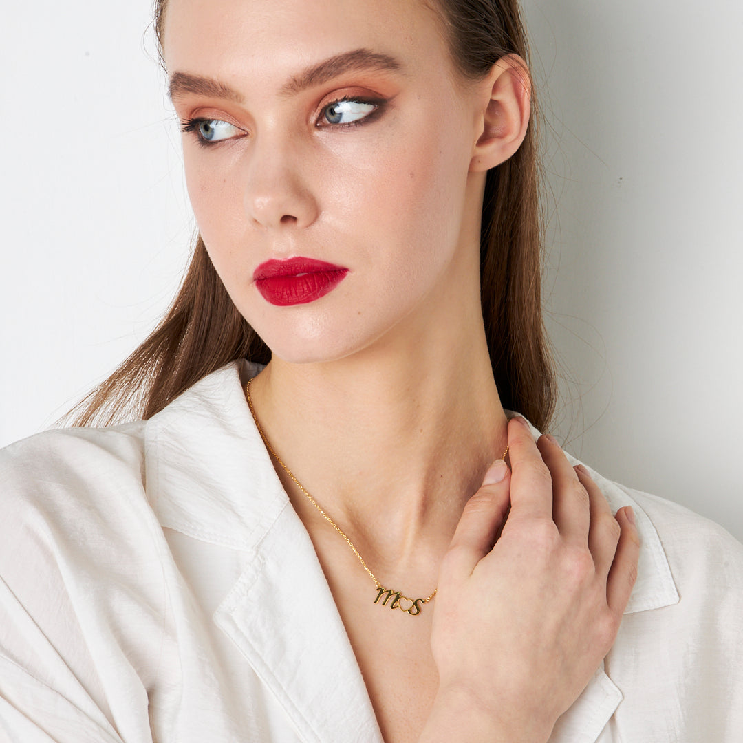 Çift Harfli Kolye - 925 GÜMÜŞ