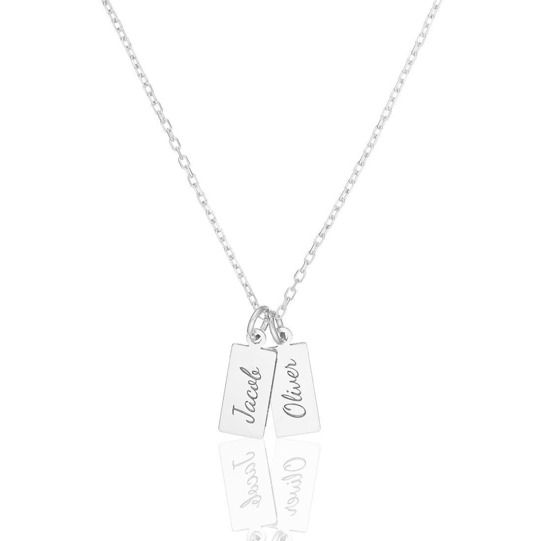 İsimli Dikdörtgen Plaka Kolye - 925 GÜMÜŞ