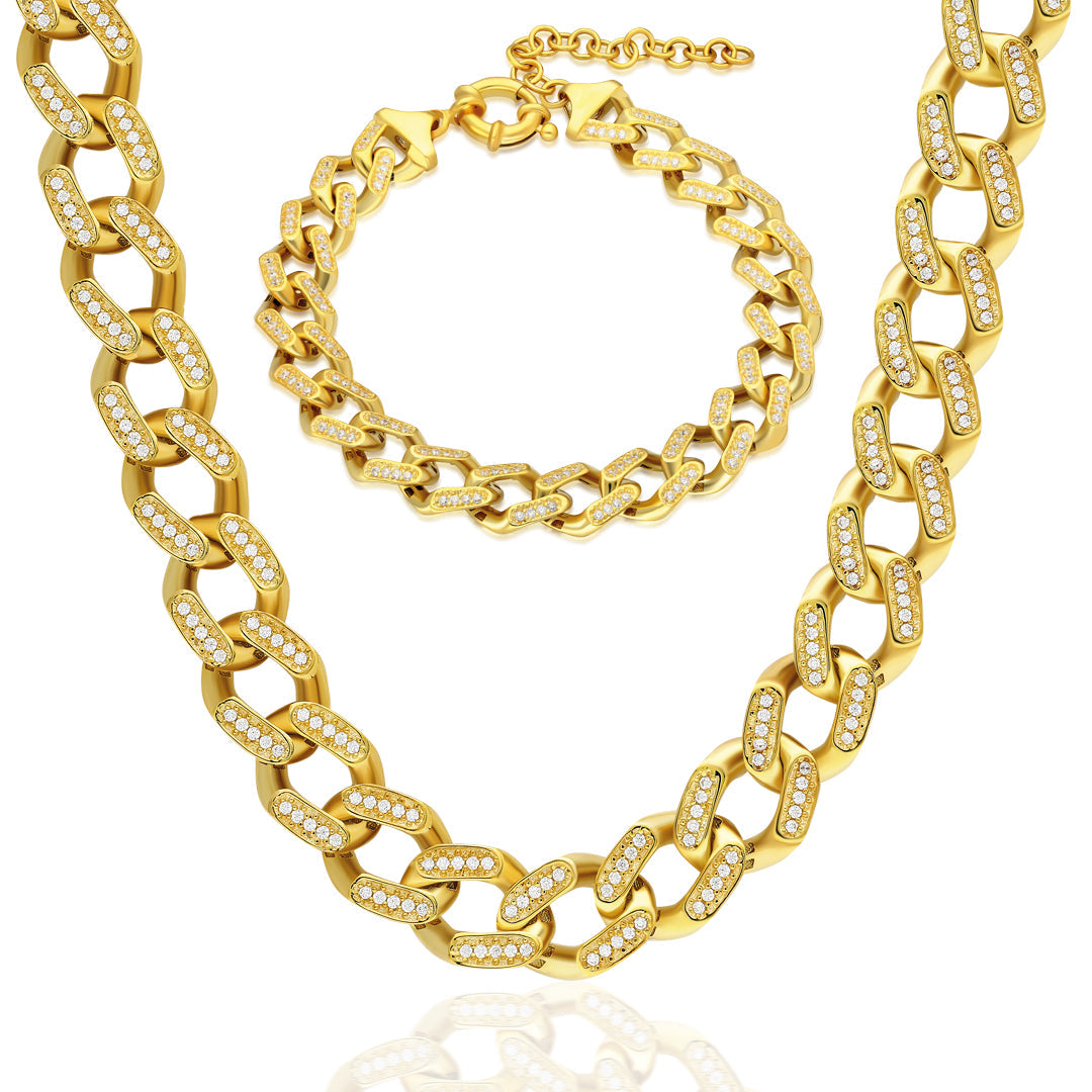 14K Gold Taşlı Gurme Set