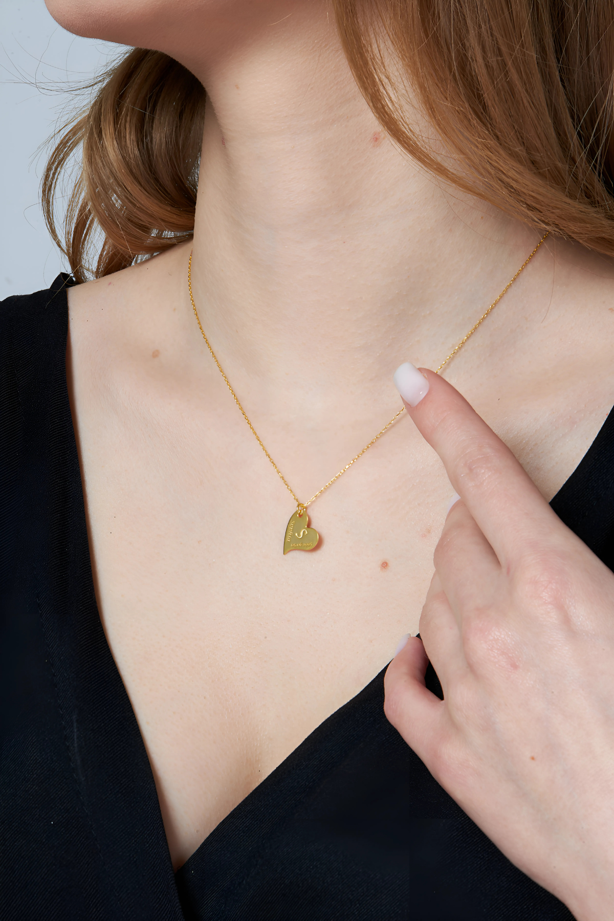 Tarih Harfli Kalp Kolye - 925 GÜMÜŞ