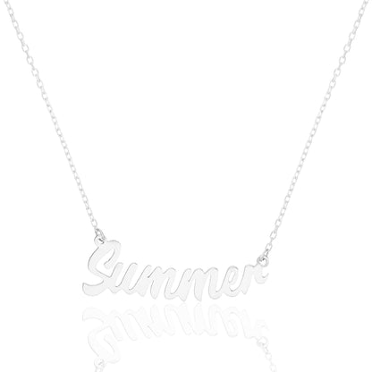İsim Yazılı Zincir Kolye - 925 GÜMÜŞ