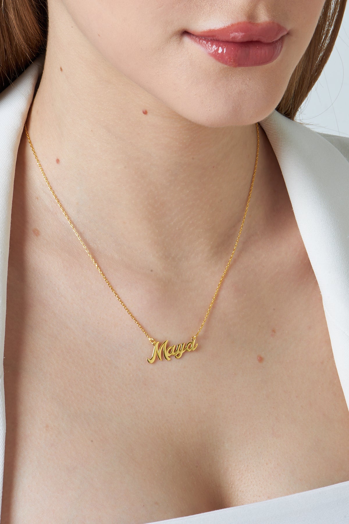 Kalın Harfli İsim Kolye - 925 GÜMÜŞ