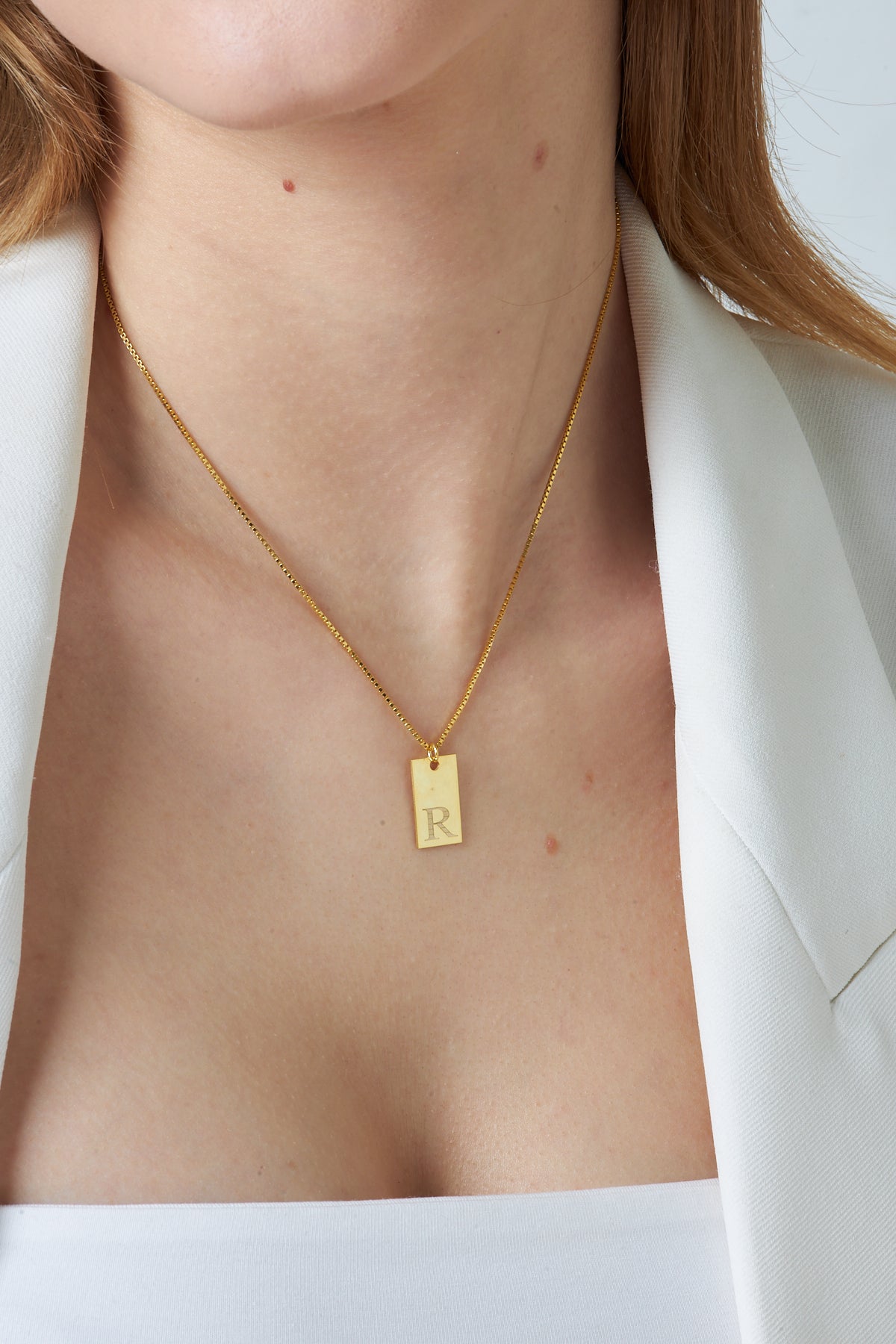 Plaka Alfabe Kolye - 925 GÜMÜŞ