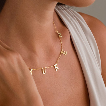 İsimli Basit Zincir Kolye - 925 GÜMÜŞ