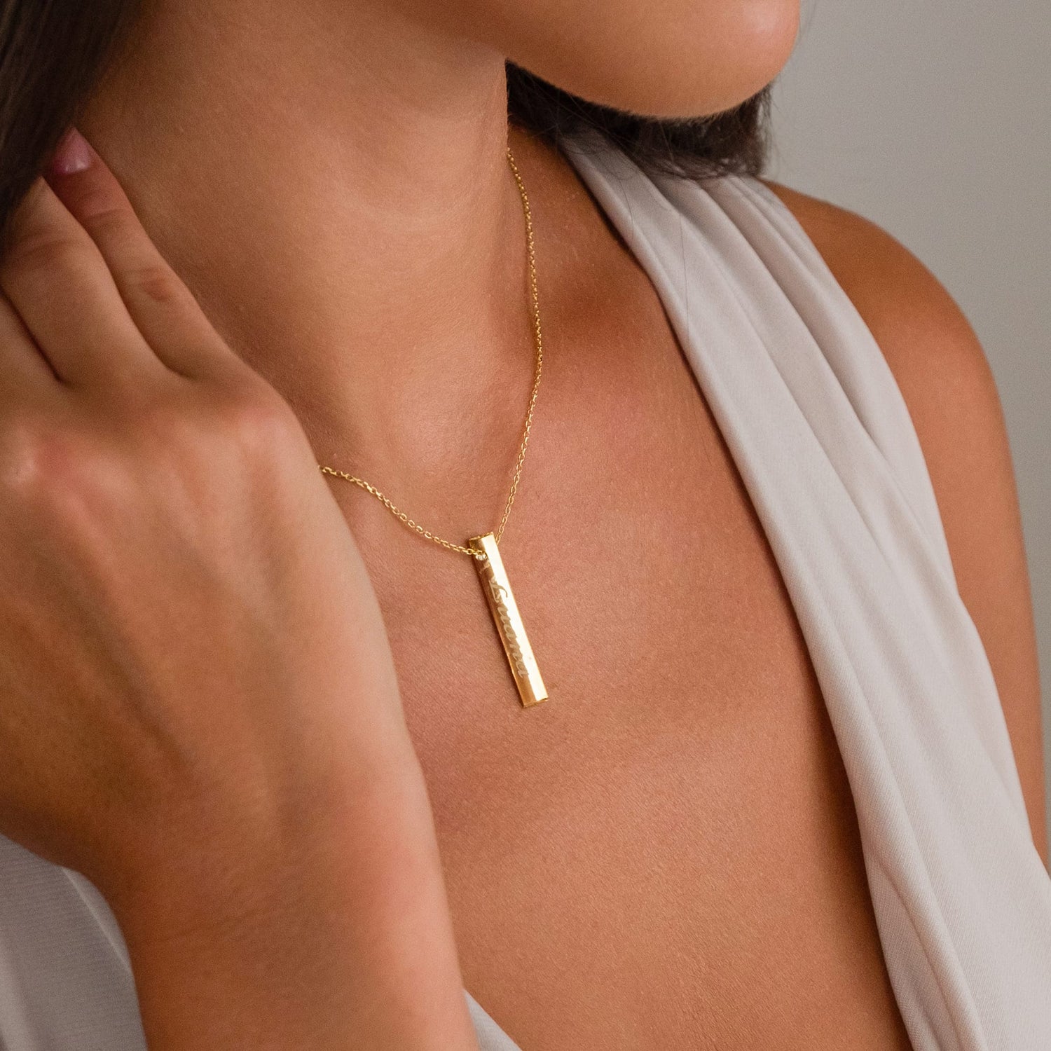 Çift Taraflı Kolye - 925 GÜMÜŞ