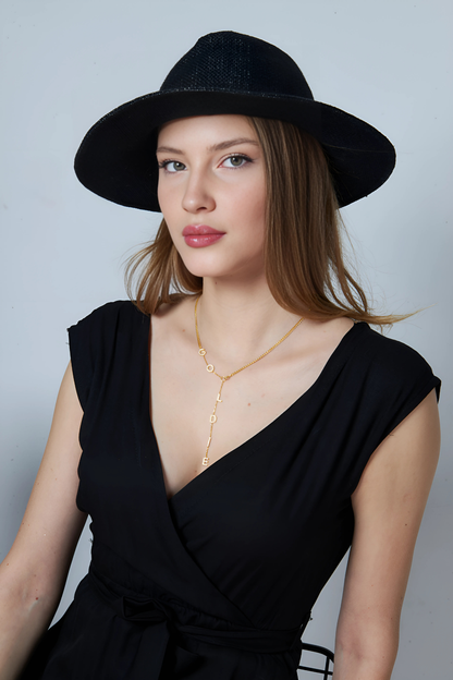 Taşlı Harfli Y Kolye - 925 GÜMÜŞ