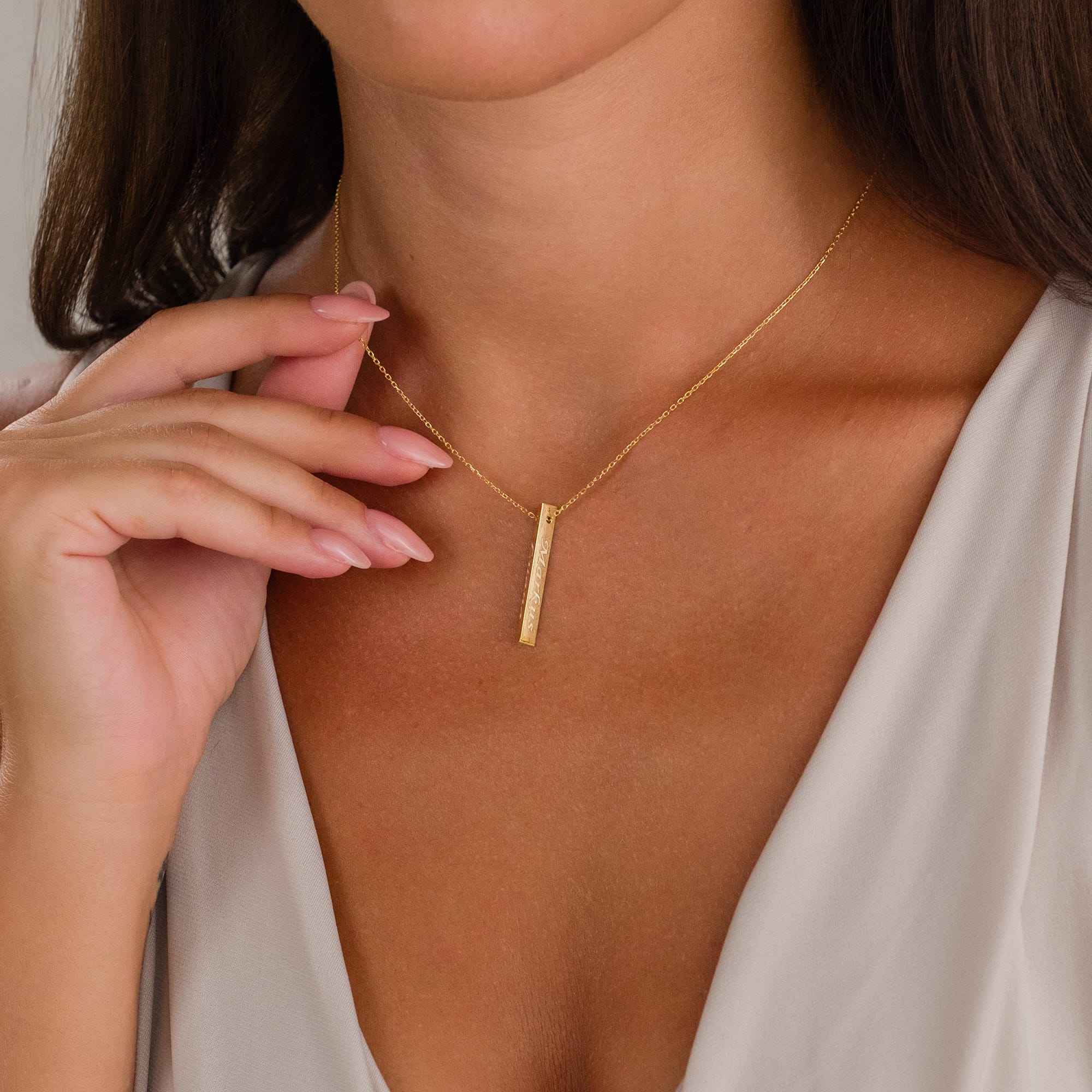 Çift Taraflı Kolye - 925 GÜMÜŞ