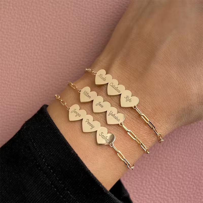 Kişiselleştirilmiş İsim Kalp Bileklik