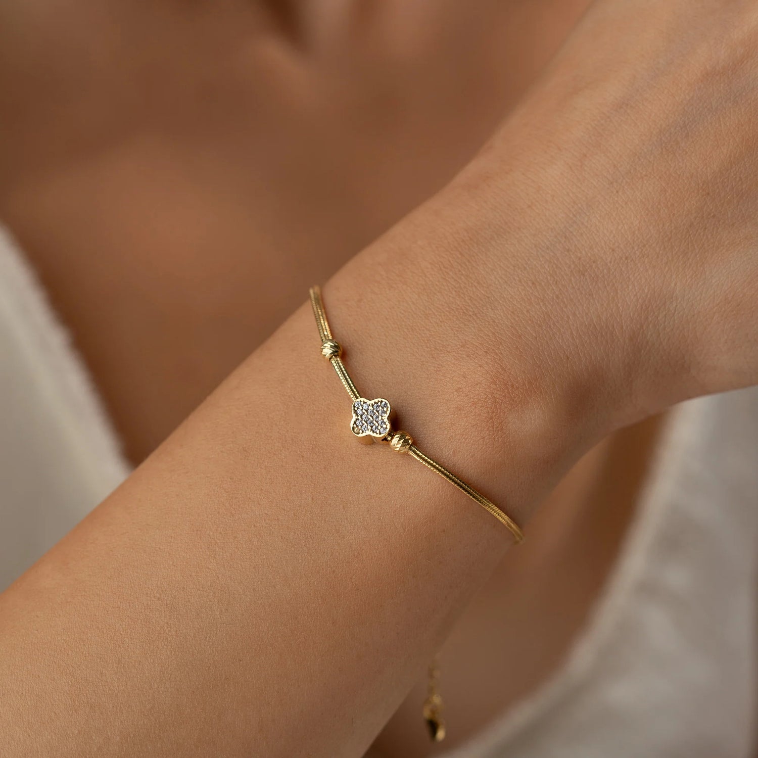 Charm Yonca Bileklik- 925 GÜMÜŞ