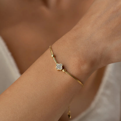 Charm Yonca Bileklik- 925 GÜMÜŞ