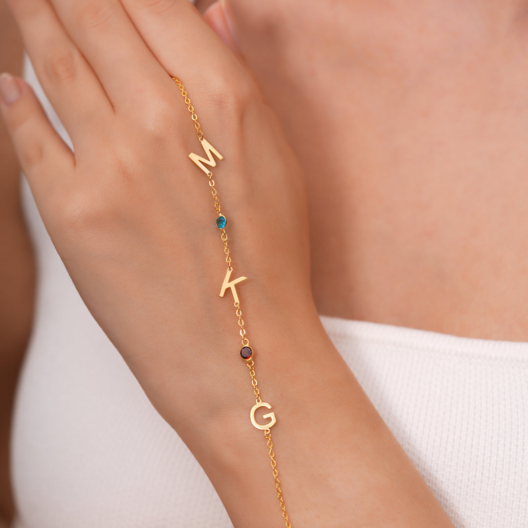 Doğum Taşlı HarF Bileklik