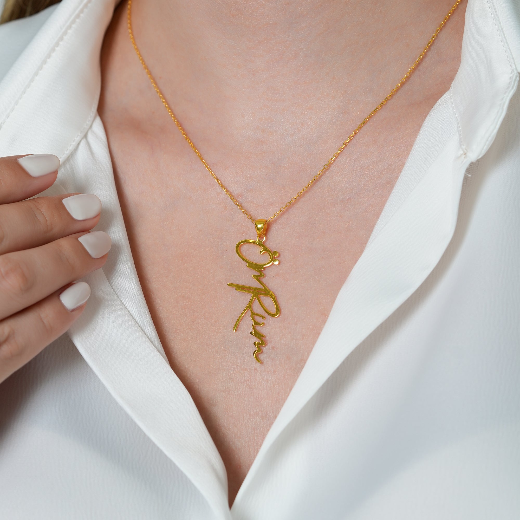 Kişiye Özel “Ömrüm” 💖Dikey Kolye