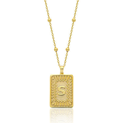 Top Zincir Harf Kolye - 925 GÜMÜŞ