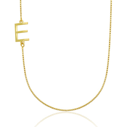 Küp Zincirli Sade Harf Köprücük Kolye - 925 GÜMÜŞ