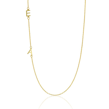 Çift Harfli Köprücük Kolye - 925 GÜMÜŞ