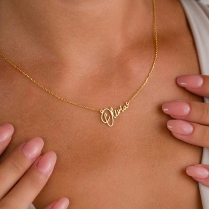 İsim yazılı Zincir Kolye - 925 GÜMÜŞ