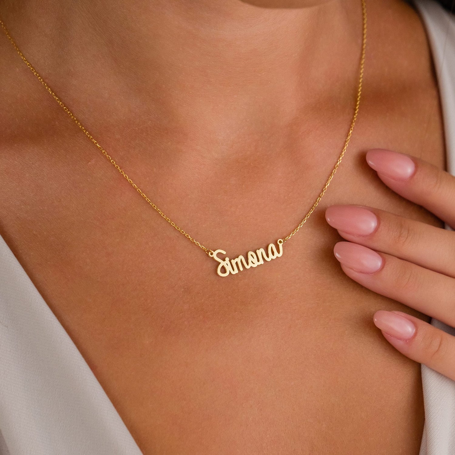 Yapışık Harfler Kolye - 925 GÜMÜŞ