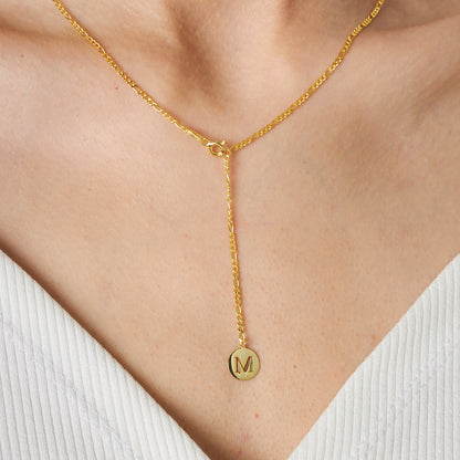 Figaro Y Plakalı Tek Harfli Kolye - 925 GÜMÜŞ