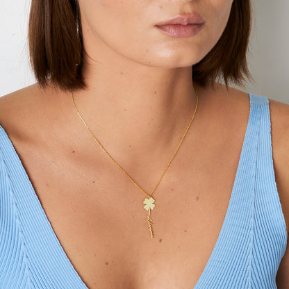 El Yazılı Yonca İsim Kolye - 925 GÜMÜŞ