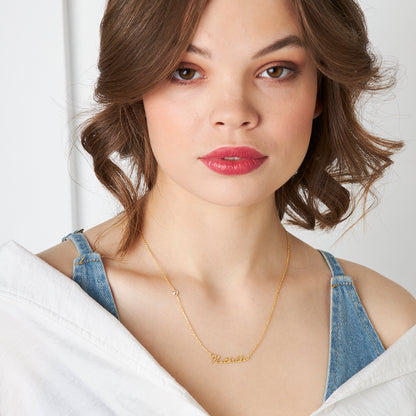 El Yazısı Şık İsimli Kolye - 925 GÜMÜŞ