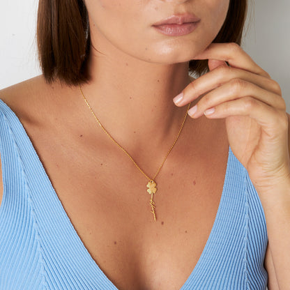 El Yazılı Yonca İsim Kolye - 925 GÜMÜŞ