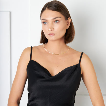 Su Yolu Zinciri İsimli Kolye - 925 GÜMÜŞ