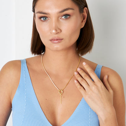 Denizci Kilitli İsim Kolyesi - 925 GÜMÜŞ