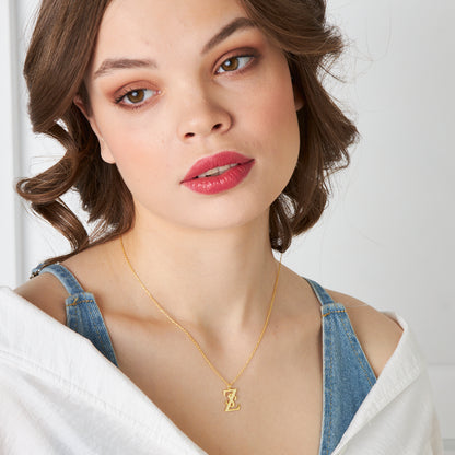 Birleşik Baş Harfler Kolye - 925 GÜMÜŞ