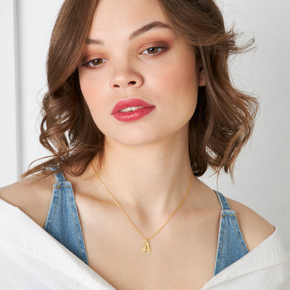 İsimli Kolye - Kalp Harf Kombinli Kolye - 925 GÜMÜŞ