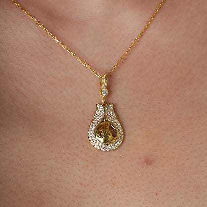 Lale Osmanlı Monogram Kolye - 925 GÜMÜŞ