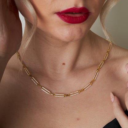 Çapa Zirkon Kolye - 925 GÜMÜŞ