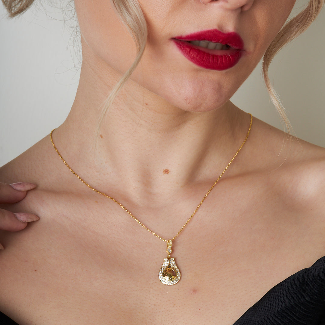 Lale Osmanlı Monogram Kolye - 925 GÜMÜŞ