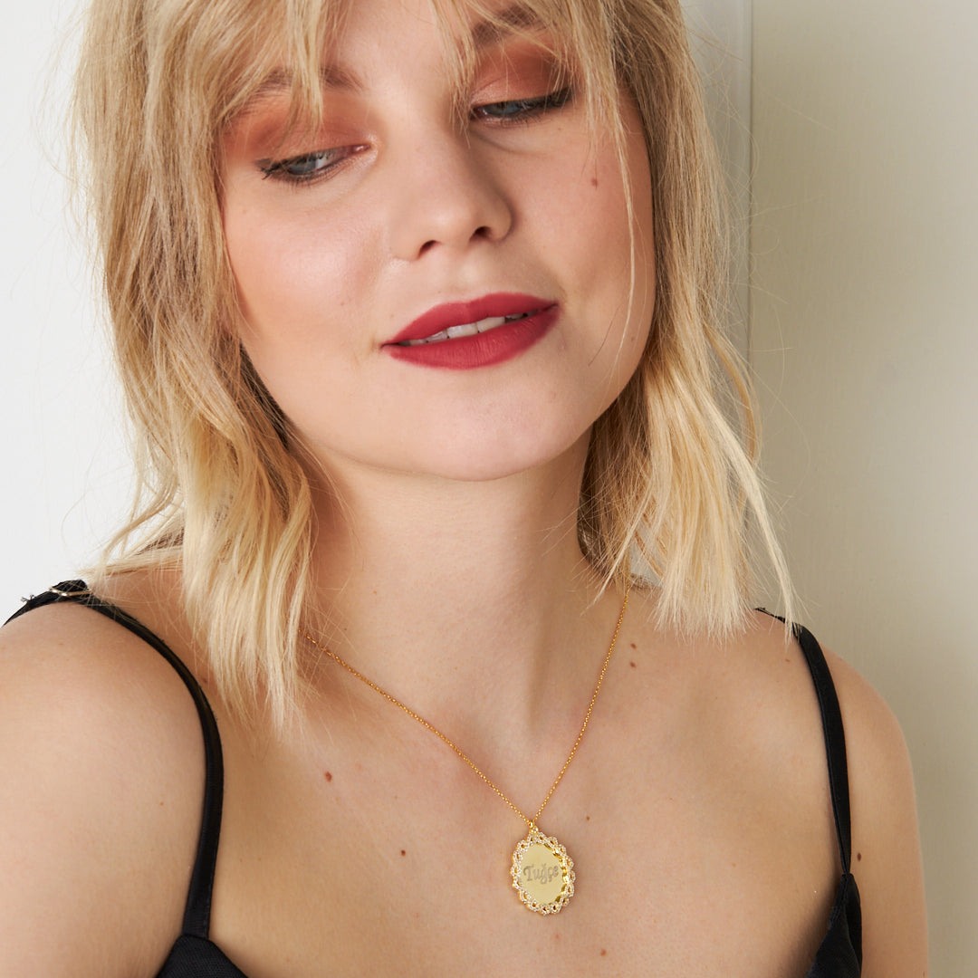 Harfli İsim Kolye Sonsuzluk Plakalı - 925 GÜMÜŞ