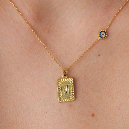 Nazar Harfli Kolye - 925 GÜMÜŞ