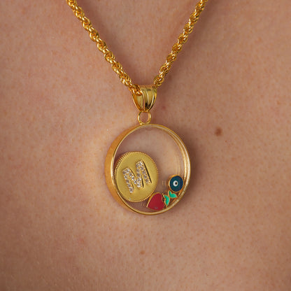 Harfli Şans Kolye - 925 GÜMÜŞ