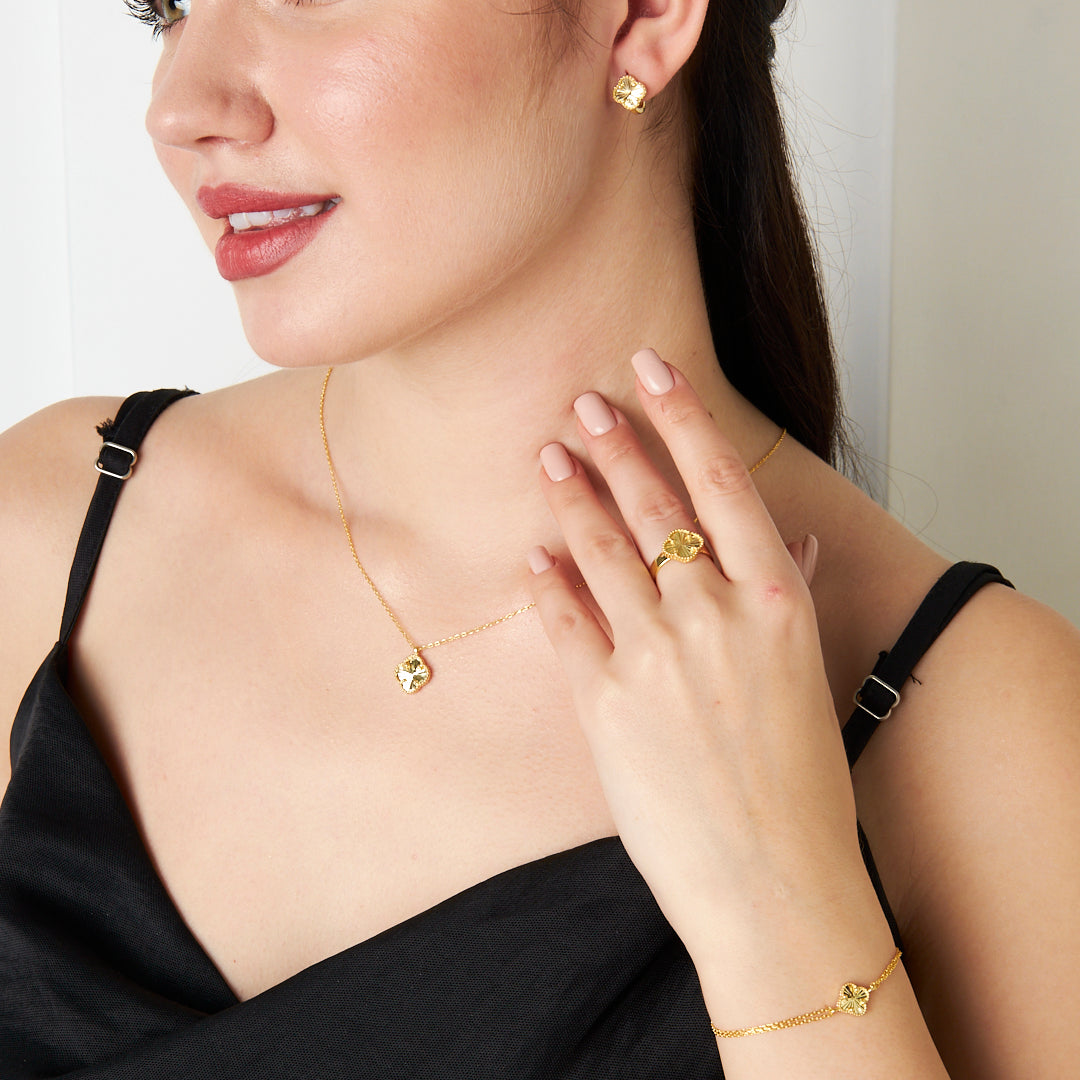 14K ALTIN Yonca Set