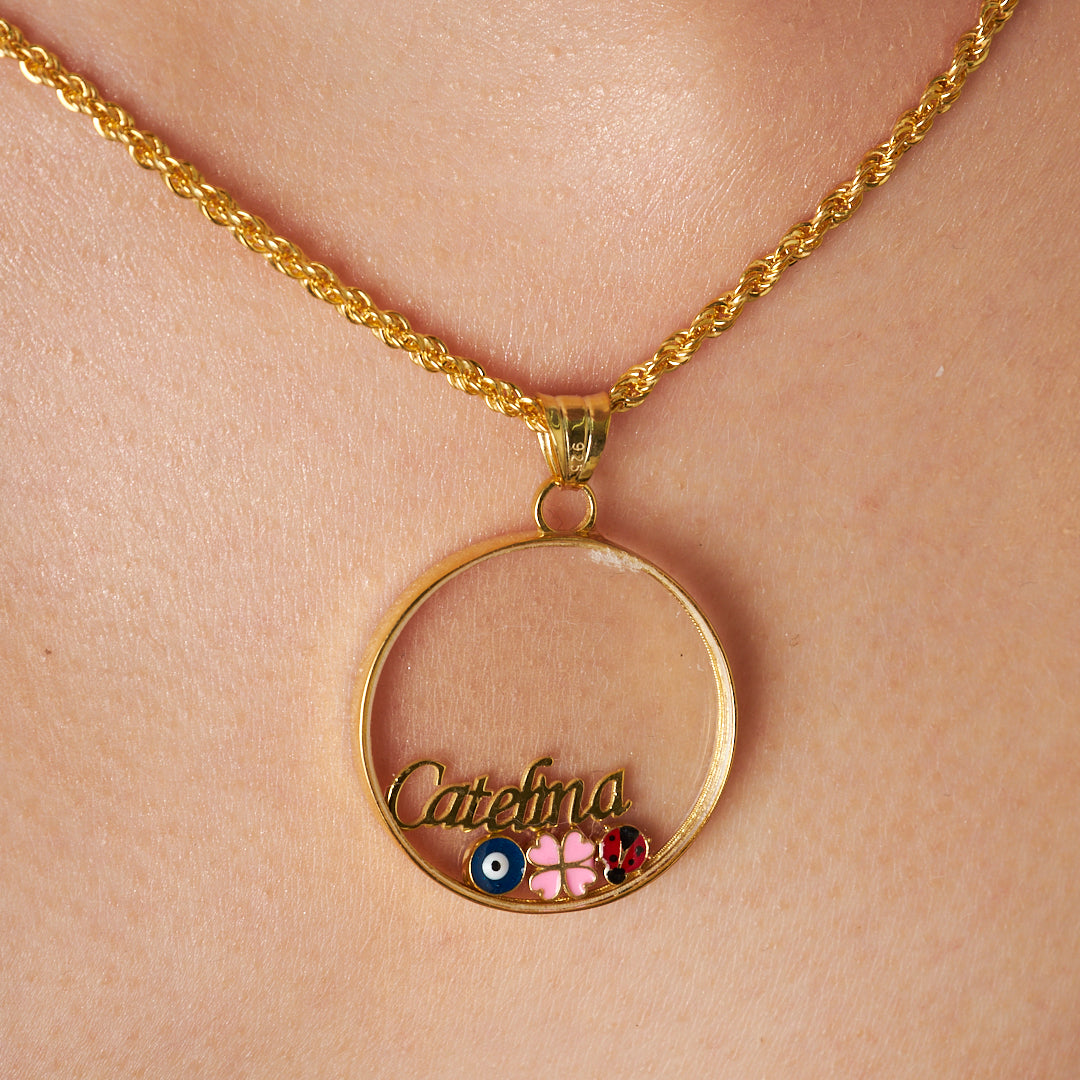 Şanslı İsim Kolye - 925 GÜMÜŞ